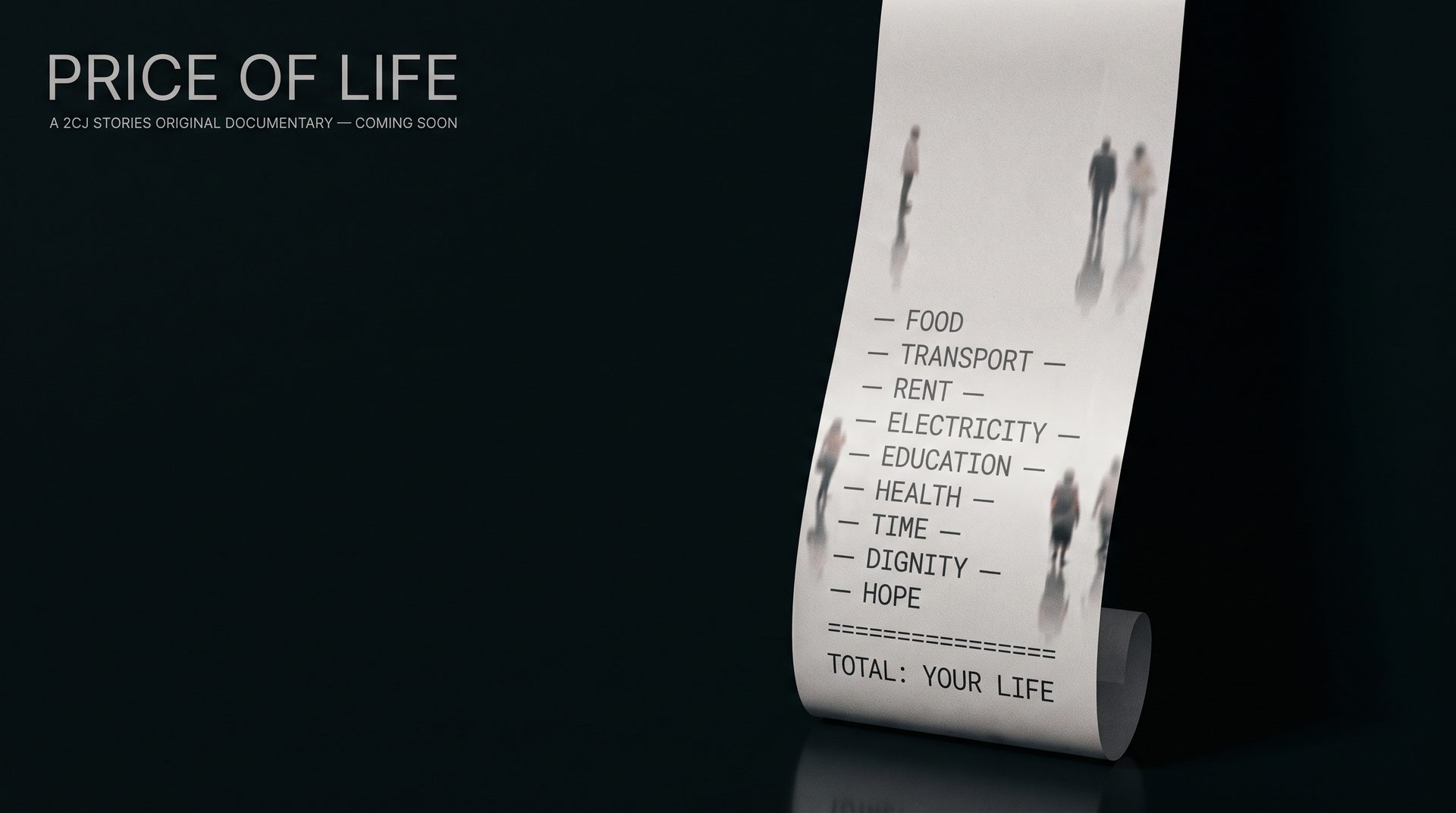 Price of Life poster, key art for the 2CJ Stories original documentary about the cost of living in Nigeria